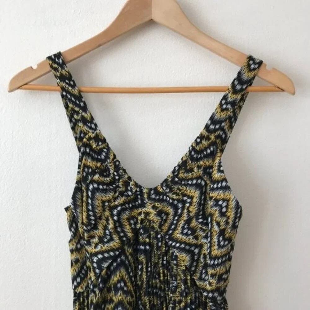 A.L.C. Kendall Silk Asymmetric Pleated Midi Dress - Picture 4 of 8
